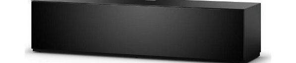 Sonorous ST160-BLK Glass and Wood Ready Assembled Cabinet with IR Repeater System for TVs Upto 70 inch - Black