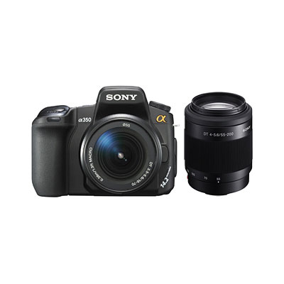 Sony Alpha 350 Digital SLR with 18-70   55-200