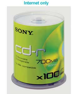 sony CD-R - Spindle 100 Pack