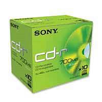 Sony CD-R 700MB 80min Jewel Case 10 Pack...