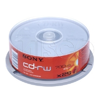 SONY CD-RW 80MIN 700MB 1-4X SPINDLE 25 PACK