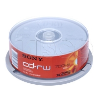 CD-RW 80MIN 700MB 1-4X SPINDLE 25 PACK