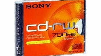 Sony CDRW700HSA 650/700mb High Speed CDRW