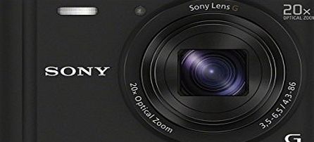 Sony DSCWX350 Compact Digital Camera with Wi-Fi and NFC - Black (18.2MP, 20x Optical Zoom)