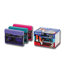SONY DV 3 Pack Digital Camcorder Tape