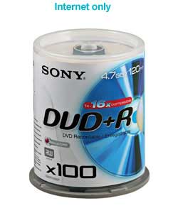 sony DVD R - Spindle 100 Pack
