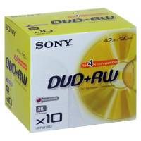 DVD RW 4.7GB 4X 10 PACK JEWEL CASE