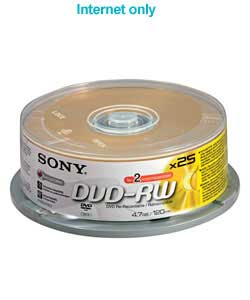 sony DVD-RW Spindle 25 Pack