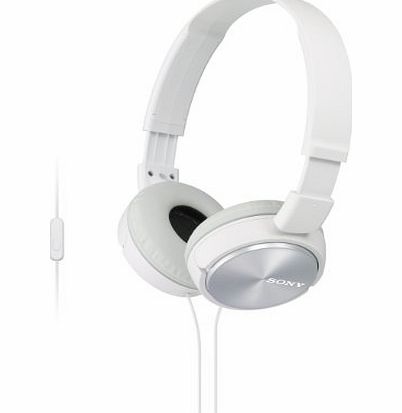 Foldable Headphones with Smartphone Mic and Control - Metallic White