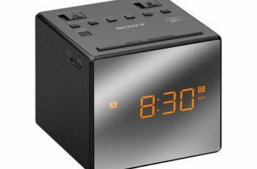 Sony ICF-C1T FM/AM Dual Alarm Clock Radio with Mirror Finish - Black
