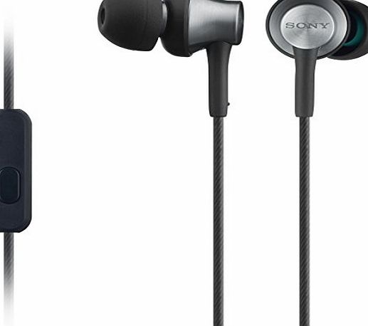 Sony MDR-EX650AP Earphone with Brass Housing,Microphone and Control - Black
