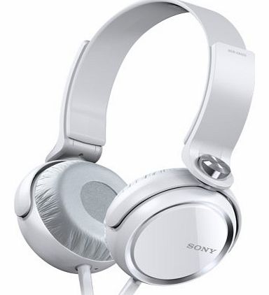 Sony MDR-XB400 Extra Bass Overhead Headphones - White