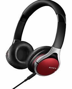 Sony MDR10RC Overhead Lightweight Folding Headphones - Red