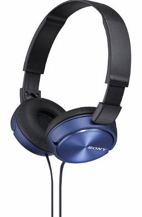 Sony MDRZX310 Foldable Headphones - Metallic Blue