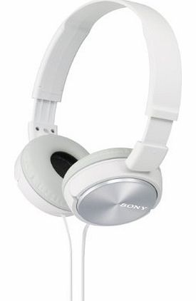 Sony MDRZX310 Foldable Headphones - Metallic White