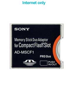 Sony Memory Stick Duo to Compact Flash Adaptor - ADMSCF1