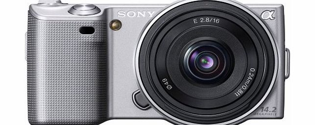 Sony NEX5AS Alpha Compact System Camera - 16mm F2.8 Lens. Silver