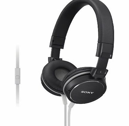 Sony Noise Isolating Headphones with Smartphone Control, Mic, Cord - Black/White