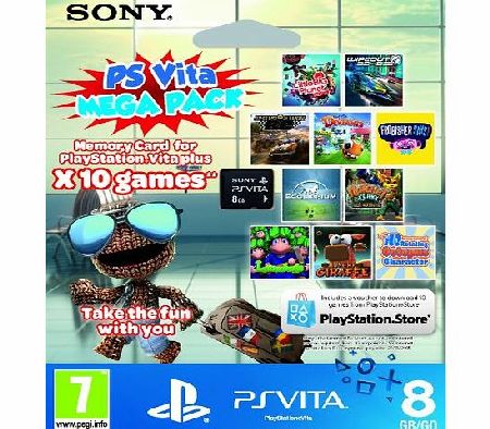 Sony PlayStation Vita 10 game Mega Pack on 8GB Memory
