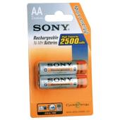 sony Rechargeable 2x AA 2500mAh Battery Blister