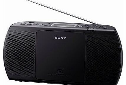 Sony ZSPE40CP Slim Portable Radio with CD/USB Playback and Audio In - Black