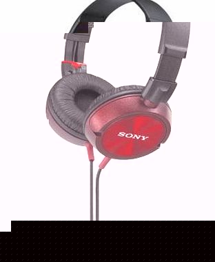 Sony ZX300 On-Ear Headphones - Red