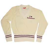 Soochi I love Badminton V Neck Velour Top