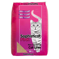 Sophisticat Lightweight Non-Clumping Pink Cat Litter 30Ltr by Sophisticat
