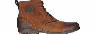 Greely tan leather brogue boots