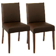 Pair of low backed upholstered chairs,