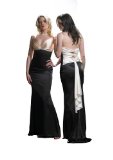 Soul Cal Dynasty Annabels Evening Dress Black and Ivory - 12