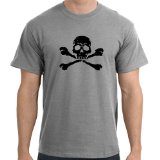 Soul Cal Evil Skull (Black) T-Shirt, Heather Grey, L