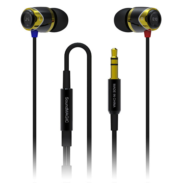 E10 In-Ear Earphones Colour BLACK/GOLD