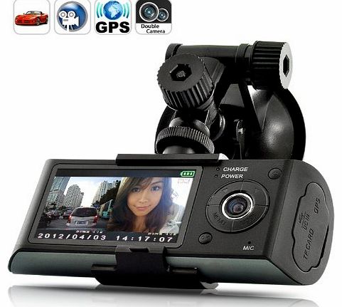 Sourcingbay 2.7 inch screen Dual Camera 5MP Car Blackbox DVR with GPS Logger and G-Sensor X3000