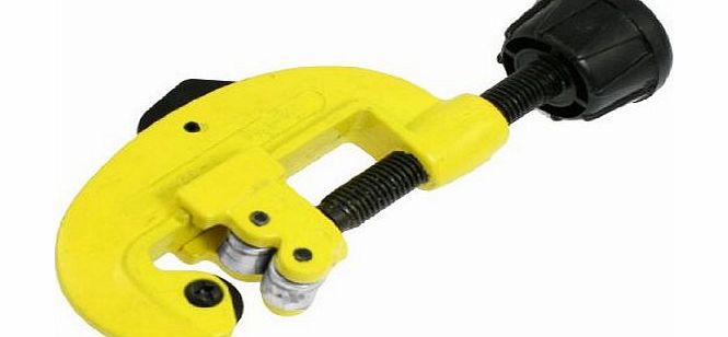 Sourcingmap 1/8``-1 5/16`` Cutting Swivel Knob Tubing Pipe Cutter Hand Tool Yellow 5.5``