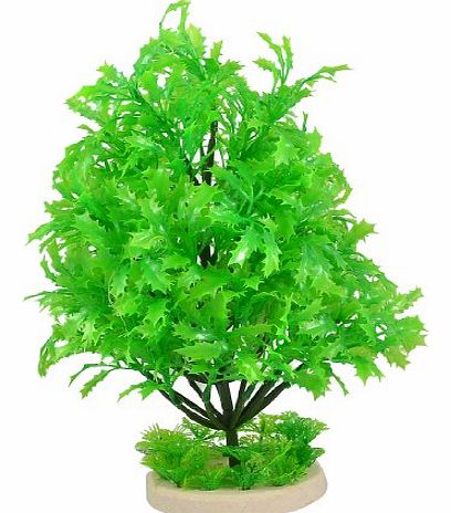 Sourcingmap 11.4`` Height Green Artificial Plastic Christmas Tree Shape Aquarium Plants