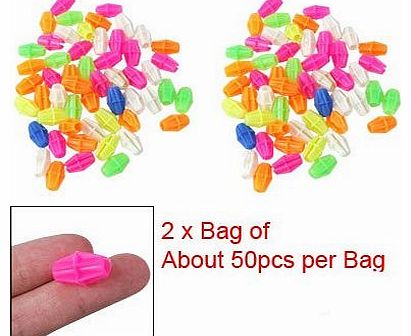 2 Bag Colorful Plastic Clip Spoke Bead Bicycle Decor for Kid Bike