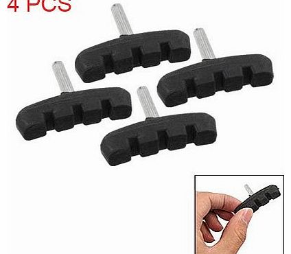 Sourcingmap 2 Pair of Bicycle Bike Rubber Replacement Brake Pads Black