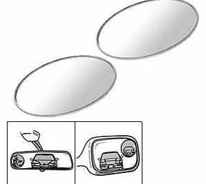 Sourcingmap 2 Pcs Round Stick-On Convex Blind Spot Mirror Set