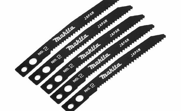 Sourcingmap 5 Pcs 3.1`` Long Jigsaw Blades w Two Hole for Electric Power Tool