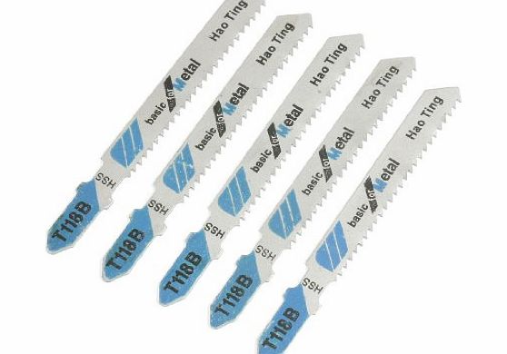 Sourcingmap 5 Pcs 3`` Long T118A Jigsaw Blades for Electric Power Tool