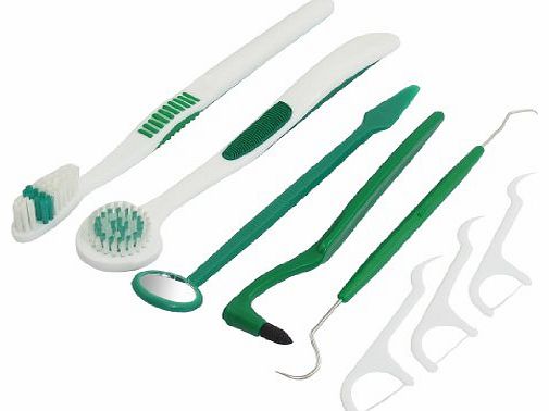 Sourcingmap 8 in 1 Oral Care Kit Tooth Brush Dental Toothpick Hygiene