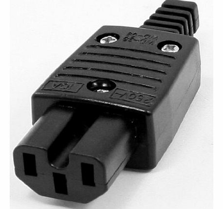 Sourcingmap AC 250V 10A C15 Female Socket Power Cable Connector Black for Electric Cooker