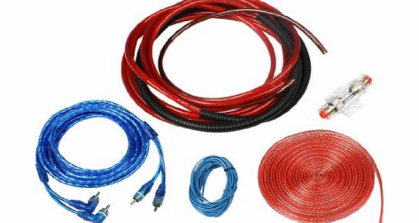 Sourcingmap Audio Power Remote Cable 2500W Vehicle Car Amplifier Wires Kit