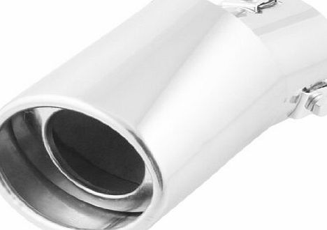 Sourcingmap Auto Car Dual Layer Adjustable Clamp On Type Exhaust Muffler Tip Silver Tone