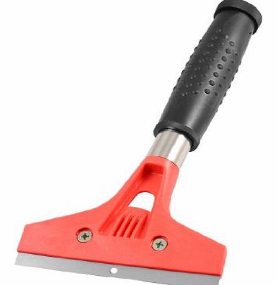 Sourcingmap Black Rubber Coated Handle Red Blade Clip Wall Floor Paint Removal Scraper