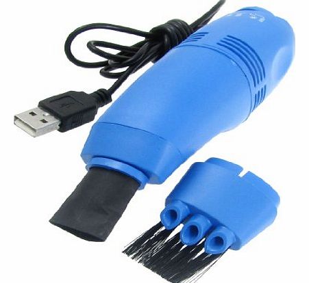 Sourcingmap Blue PC Laptop Keyboard Dust Scrap USB Mini Vacuum Cleaner