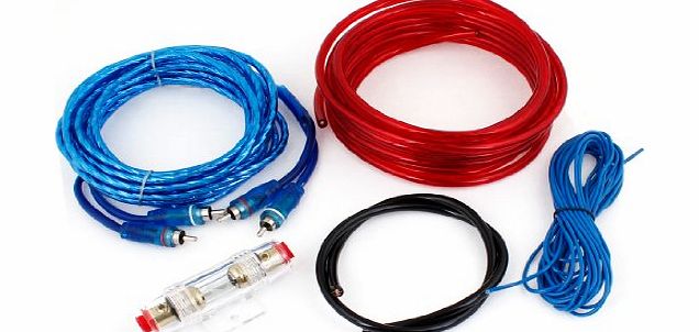 Sourcingmap Car Auto Audio RCA Battery Gauge Power Cable Amplifier Amp Wiring Kit 9 in 1