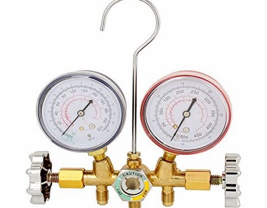 Sourcingmap Car Refrigeration Air Conditioner AC Diagnostic Manifold Gauge Tool