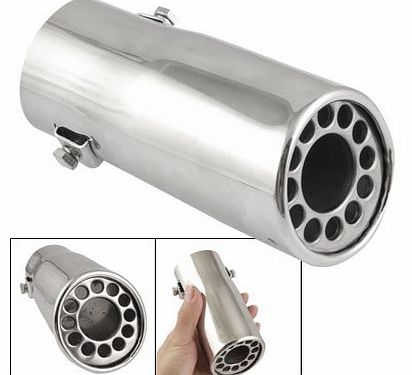 Sourcingmap Car Silver Tone Steel Exhaust Muffler Extension Pipe